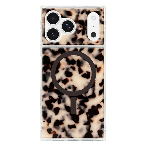Flaunt Square Blonde Tortoise Shell MagSafe Case for iPhone 17 Pro Max