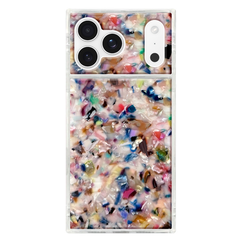 Flaunt Square Rainbow Confetti Tortoise Shell MagSafe Case for iPhone 17 Pro Max