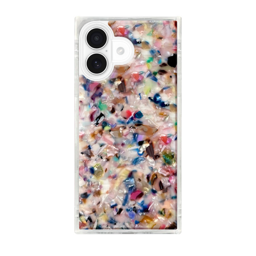 Flaunt Square Rainbow Confetti Tortoise Shell MagSafe Case for iPhone 17