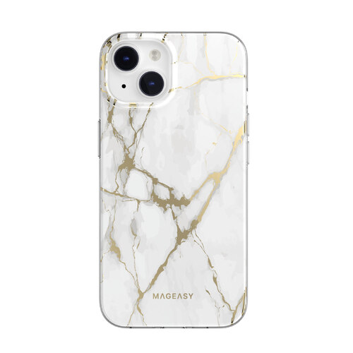 Mageasy | Marble Case (MagSafe) | iPhone 14 - White