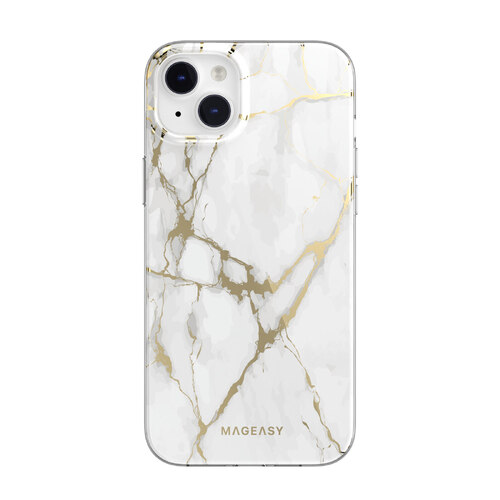 Mageasy | Marble Case | iPhone 14 Plus - White