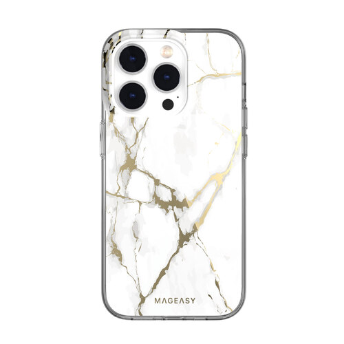 Mageasy | Marble Case | iPhone 14 Pro - White