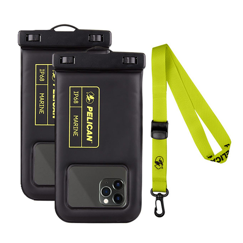 Pelican | Marine Waterproof Floating Pouch | 2-Pack - Black & Neon Green