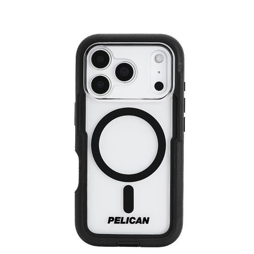 Pelican Voyager MagSafe Case with Holster for iPhone 17 Pro - Black/Clear