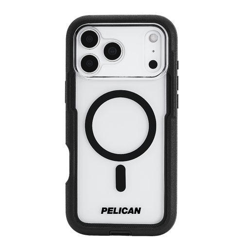 Pelican Voyager MagSafe Case with Holster for iPhone 17 Pro Max - Black/Clear